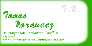 tamas moravecz business card